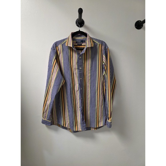 Polo Ralph Lauren Westerton Stripe Button Down Shirt Men Large Cotton Multicolor - Picture 2 of 7